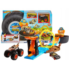 Набір Hot Wheels Monster trucks Трюки у шині (GVK48) Оригінал