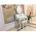 Туалетний столик Care Life білий матовий 75 x 147 x 40 см + Табурет у комплекті