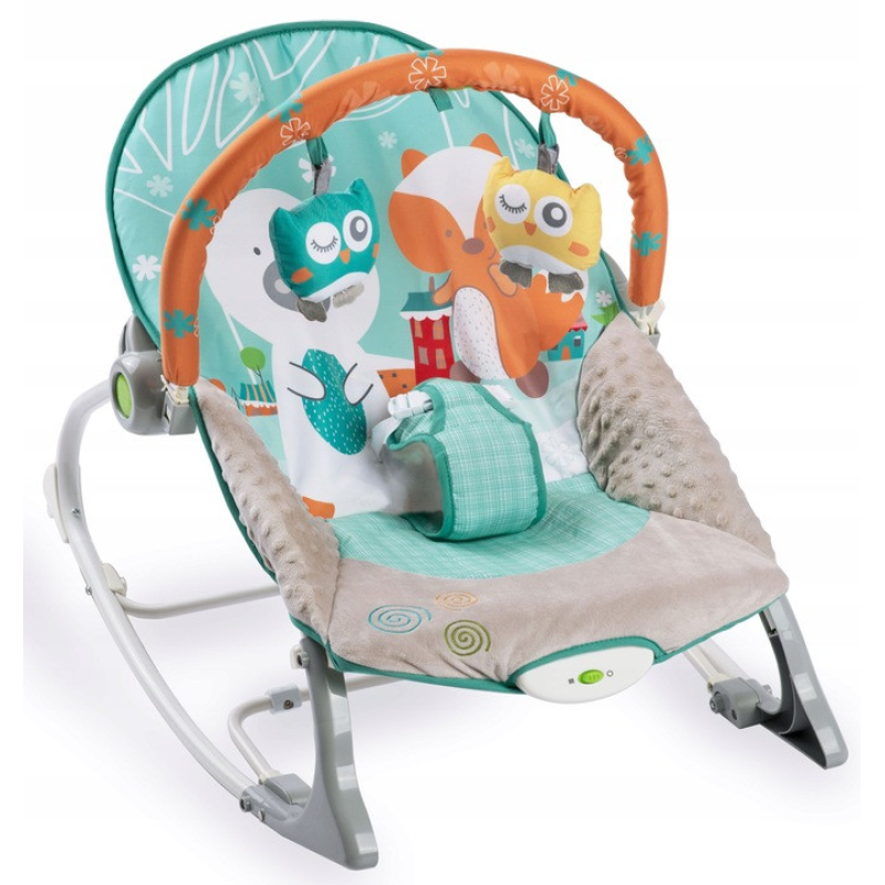 Колиска-гойдалка з вібрацією дитячий шезлонг Ricokids 7309
