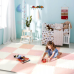 Великий розвивальний килимок-пазл 120 х 120 см Ricokids біло-рожевий