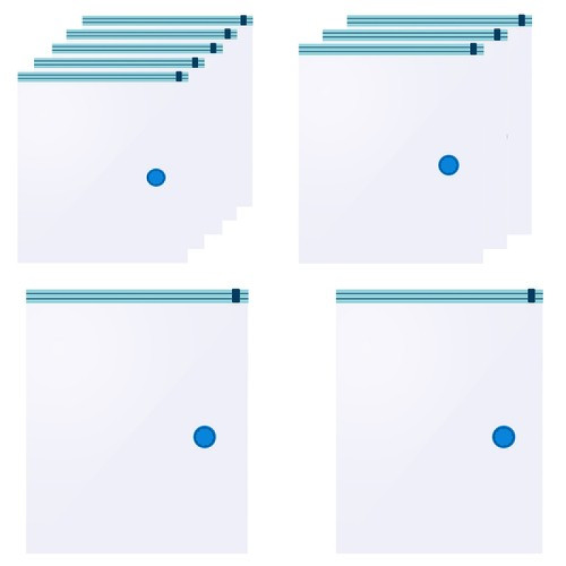 Набір вакуумних пакетів для зберігання речей різних розмірів 10 шт