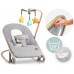 Колиска-гойдалка дитячий шезлонг з іграшками Nukido Baby Bouncer NK-53 сірий