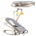 Колиска-гойдалка дитячий шезлонг з іграшками Nukido Baby Bouncer NK-53 сірий
