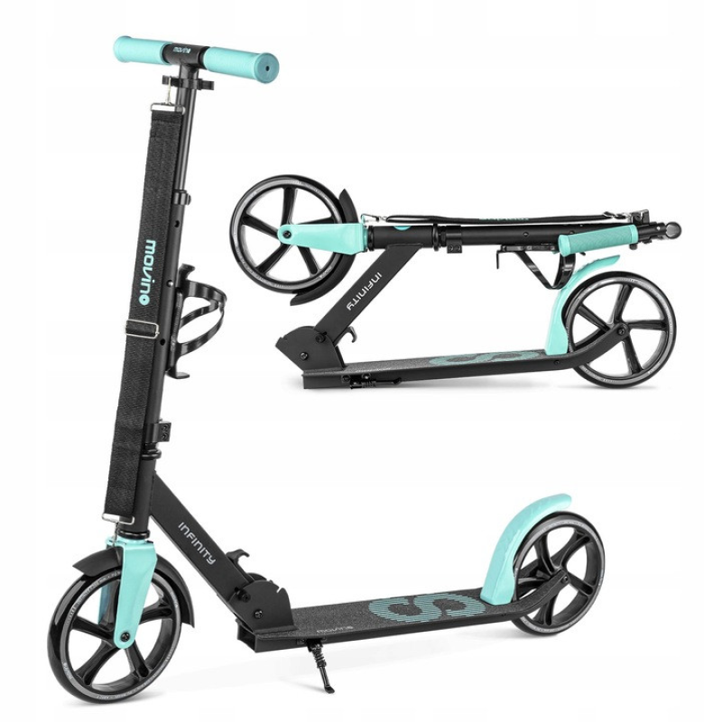 Самокат Movino Infinity для дітей, підлітків та дорослих до 100 кг Польща Black-Blue