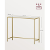 Консольний столик, консоль для вітальні VASAGLE GLAMOUR 100x80x35 Gold