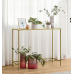 Консольний столик, консоль для вітальні VASAGLE GLAMOUR 100x80x35 Gold