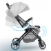 Прогулянкова складна коляска з регульованою спинкою Nukido Paseo Grey