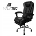 Офісне крісло з підставкою для ніг  екошкіра чорний Malatec