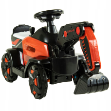 Дитячий екскаватор трактор AM Protect Baby TRAK-SX-4 аккумуляторный з світловими та звуковими ефектами червоний