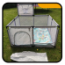 Манеж дитячий DAZA KIDS 126 × 126 см сірий + килимок + сумка + 30 кульок