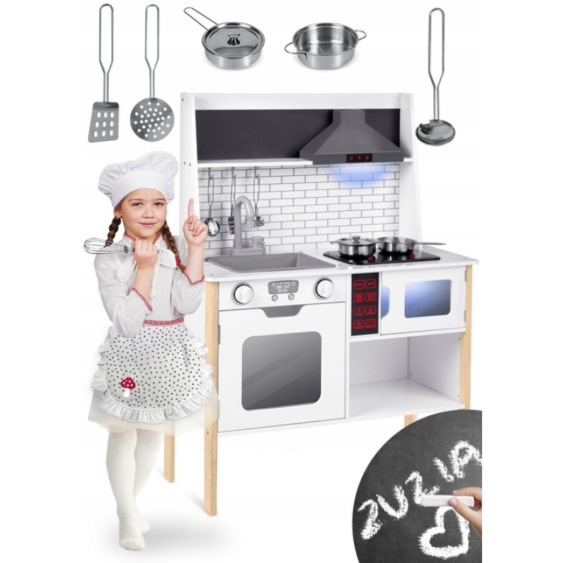 Дерев“яна кухня для дітей Ricokids RC-846 7846 70x29.5x95 см біла