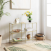 Консольний столик, консоль для вітальні Songmics VASAGLE GLAMOUR 100x73x30 Gold
