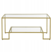Журнальний склянний столик Songmics Glamour золото 55 x 100 x 45 см