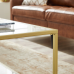 Журнальний склянний столик Songmics Glamour золото 55 x 100 x 45 см
