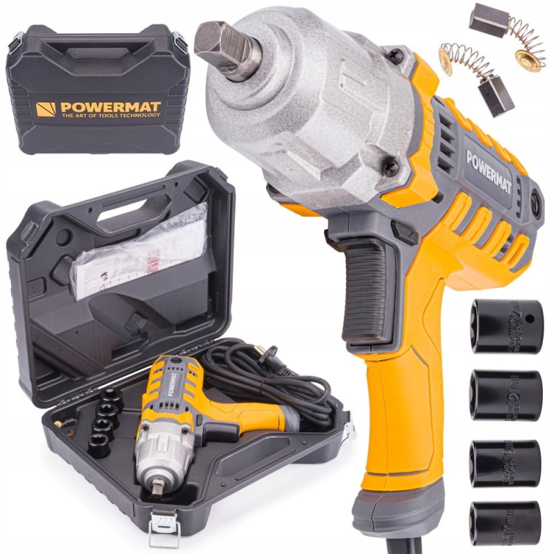 Електричний ударний гайковерт POWERMAT PM-EKU-2100M (2100 Вт, 800 Nm, 1/2) Польща